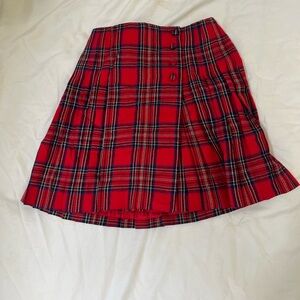 Talbots Red Plaid Skirt